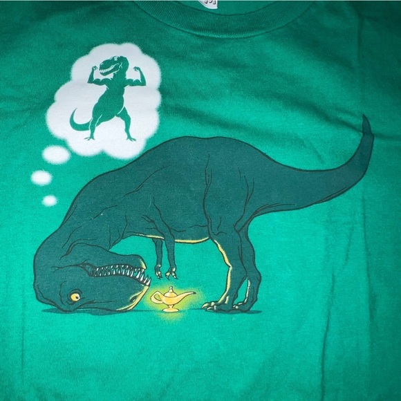Nwot You’ve heard of Genie in a bottle … this is Dino 🦖 in one! Whimsical tee - Picture 2 of 4